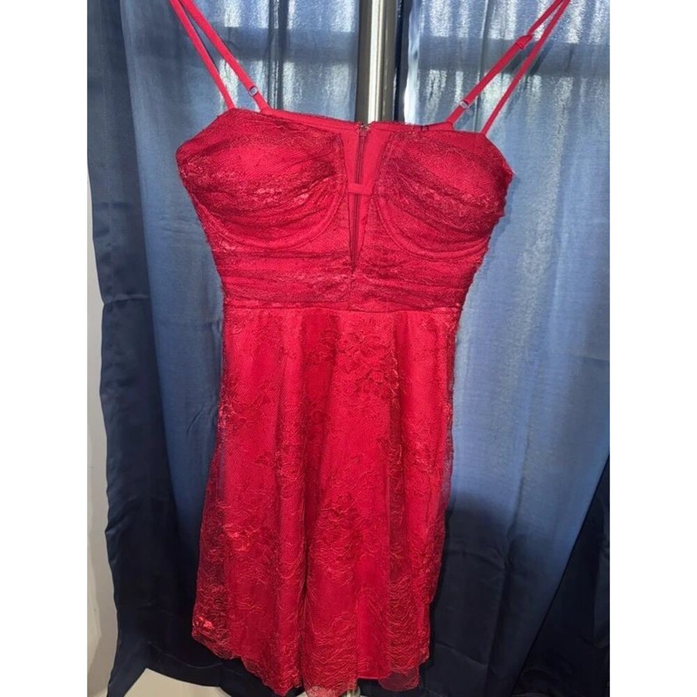 Layered with Love Scarlet Lace Mini Dress